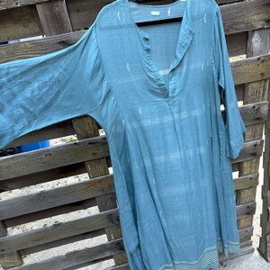 Dosa Turquoise Sheer Dress